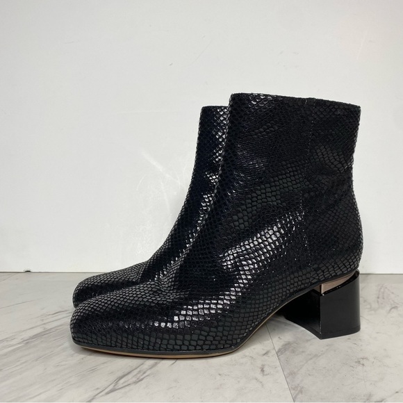 Franco Sarto Marquee Snake Print Square Toe Bootie 6 1/2 - Picture 14 of 14